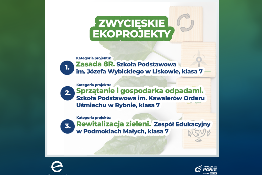 Zwycięskie projekty w programie EkoCzynni